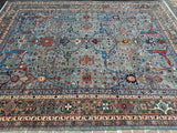 New Afghanistan Hand Knotted Antique Recreation of 19th Century Persian Bijar 9’x 12’