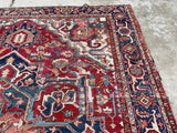 Antique Persian Karajeh Serapi Heriz Oriental Rug SOLD