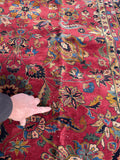 Antique Indian Tabriz Oriental Carpet 10’x 13’8”