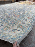 New Afghanistan Hand Knotted Oushak Design 22’8”x15’9”