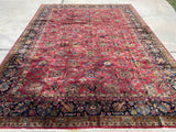Antique Indian Tabriz Oriental Carpet 10’x 13’8”