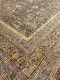 New Afghanistan Hand Knotted Antique Tabriz Recreation 10’1”x 13’10”