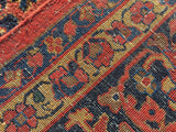 Antique Persian Hand-Knotted Sarouk Oriental Carpet 9’x 11’6’   SOLD