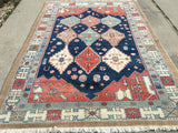 Used Turkish Azeri Hand-Knotted Oriental Carpet  6’10”x 9’7”