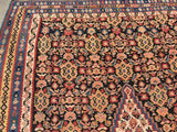 1900’s Super Fine Persian Senneh Kilim Flatweave. 4’3”x 6’7”