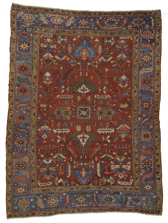 Antique Persian Heriz Village Carpet           8'7