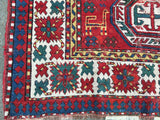 1880’s Antique Armenian Caucasian Oriental Rug Key Hole Design    SOLD