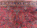 Antique Persian Hand-Knotted Sarouk Oriental Carpet 9’x 11’6’   SOLD