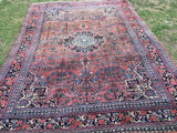 Antique Persian Bijar Oriental Carpet.  8’8”x 11’9”  SOLD