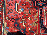 Antique Persian Heriz Oriental Carpet  9’3”x 12’7”     SOLD