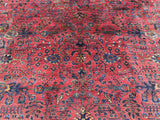 Antique Persian Hand-Knotted Sarouk Oriental Carpet 9’x 11’6’   SOLD
