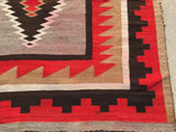 Antique Navajo Rug Large Size 4’4”x 8’1”  SOLD