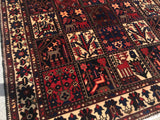 Gently Used Vintage Persian Bakhtiari Rug   5’x 6’9”     SOLD