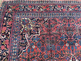 Antique Persian Bijar Oriental Carpet.  8’8”x 11’9”  SOLD