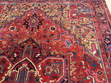 Antique Persian Heriz Oriental Carpet  9’3”x 12’7”     SOLD