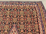 1900’s Super Fine Persian Senneh Kilim Flatweave. 4’3”x 6’7”