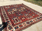 Antique Persian Hand-Knotted Garden Design Bakhtiari.  5’5”x 6’9” thanks SOLD
