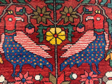 Antique Persian Hand Knotted Bakhtiari Oriental Rug   4’9”x 6’7” SOLD