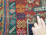 Antique Caucasian Fachrolo Oriental Rug.   3’8”x 5’7”   SOLD