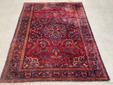 Antique Persian Lilihan Hand-Knotted Oriental Rug    5โ1โx 6โ4โ. SOLD