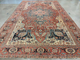 1890’s Antique Over Sized Hand Knotted Persian Serapi. 11’x 16’6”