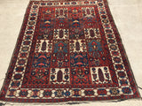 Antique Persian Hand-Knotted Garden Design Bakhtiari.  5’5”x 6’9” thanks SOLD