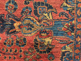 Antique Persian Hand-Knotted Sarouk Oriental Carpet 9’x 11’6’   SOLD