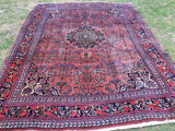 Antique Persian Bijar Oriental Carpet.  8’8”x 11’9”  SOLD