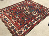 Antique Persian Hand-Knotted Garden Design Bakhtiari.  5’5”x 6’9” thanks SOLD