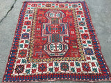 1880’s Antique Armenian Caucasian Oriental Rug Key Hole Design    SOLD