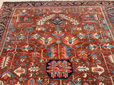 Antique Persian Gorevan Serapi Heriz Hand Knotted Oriental Rug 9’x 11’5” SOLD