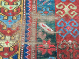 Antique Caucasian Fachrolo Oriental Rug.   3’8”x 5’7”   SOLD