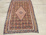 1900’s Super Fine Persian Senneh Kilim Flatweave. 4’3”x 6’7”