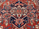 Antique Persian Hand Knotted Serapi Oriental Rug.  9’6”x 11’3”  SOLD