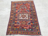 Antique Caucasian Fachrolo Oriental Rug.   3’8”x 5’7”   SOLD