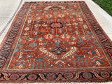 Antique Persian Gorevan Serapi Heriz Hand Knotted Oriental Rug 9’x 11’5” SOLD