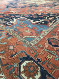 1890’s Antique OverSized Hand Knotted Persian Serapi Oriental Rug  12’2”x 18’2”