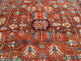 Antique Persian Gorevan Serapi Heriz Hand Knotted Oriental Rug 9’x 11’5” SOLD