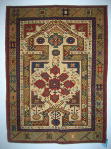 New Hand-woven Turkish Antique Reproduction Tribal Rug    3'1"x 4'3" SOLD