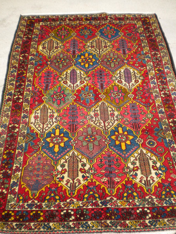 Antique Persian Bakhtiari From The 1920's     4'4