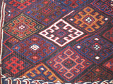 Antique Persian Bakhtiari Saddle Bag Rug Mixed Technique