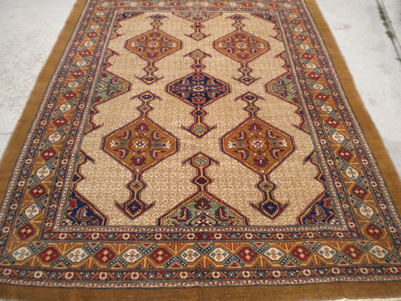 New Pakistan Hand-woven Antique Reproduction of a 19th Century Persian Rug   6'2