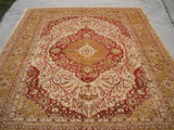 New Pakistan Hand-woven Antique Reproduction of a 19th Century Persian Tabriz Carpet   9'x 11'8"