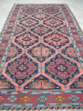 Semi-Antique Hand-Woven Caucasian Soumak Sumac Rug   6'8"x 12'9"