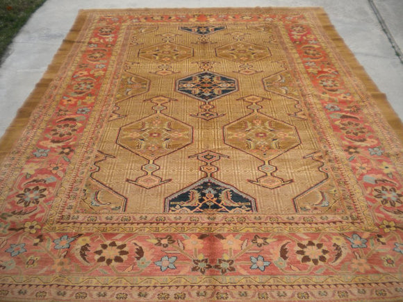 New Pakistan Hand-woven Antique Reproduction of a 19th Century Persian Carpet         10'x 13'