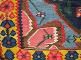Semi-Antique Persian Bijar Kilim Rug
