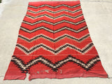 1890’s Early Transitional Late Classical Navajo Rug   5’x 7’10”