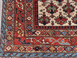 New Turkish Hand-Knotted Antique Recreation of 19th Century Caucasian Shirvan Prayer Rug.  3’7”x 4’3”