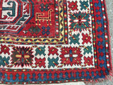 1880’s Antique Armenian Caucasian Oriental Rug Key Hole Design    SOLD