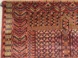 Vintage Turkoman Tribal Rug   4'4"x 4'11"